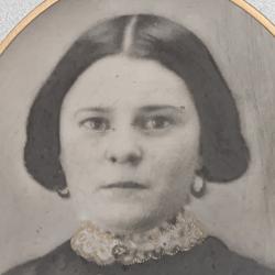 Tintype photograph of Martha Brown Tuller