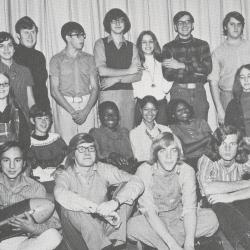 Black and white group photograph of high school students