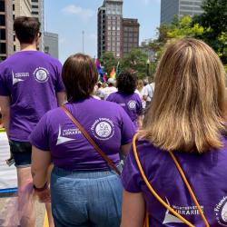 Worthington Libraries Marchers in the 2023 Stonewall Columbus Pride March