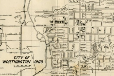Old map of the City of Worthington