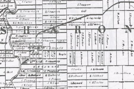 1842 Property Map of Sharon Township, Franklin County, Ohio