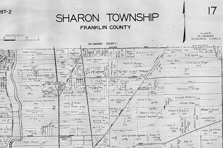 1933 Property Map of Sharon Township, Franklin County, Ohio