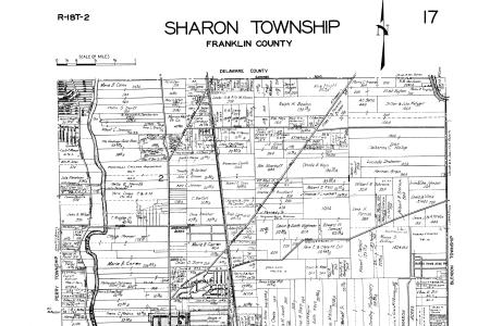 1940 Map of Sharon Township, Franklin County, Ohio