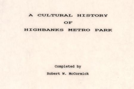 Typewritten title page with black text against cream-colored background