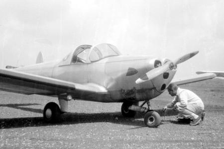 Al Shirk Next to his Airplane
