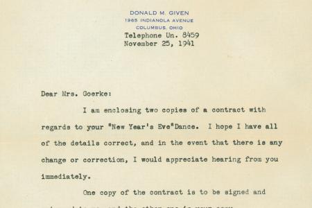 Band Contract for New Years Dance