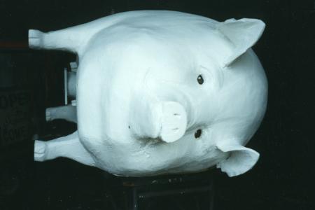 Carved Pig Iron BBQ Statue Before Painting