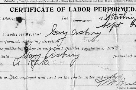 Certificate of Labor