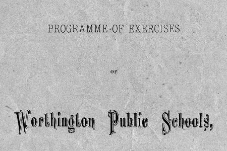 First commencement program of Worthington Public Schools