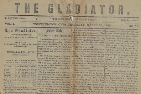 Gladiator Newspaper from March 15th, 1888
