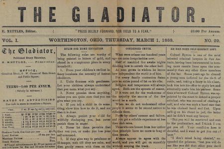 Gladiator Newspaper from March 1st, 1888