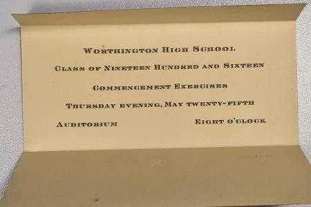 Graduation Announcement of Adelaide Price from Worthington High School