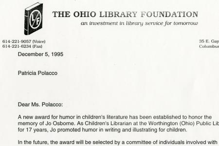 Letter from Rachel Alexander to Patricia Polacco