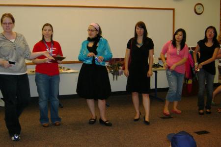 Librarian Ann Pechacek and Teens Participating in Project Goodwill