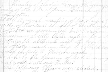 Minutes of the Ladies Foreign Missionary Society of the Presbyterian Church of Worthington