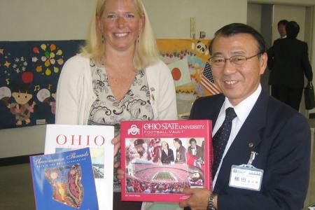 Photograph of Anne Brown at the Sayama Public Library