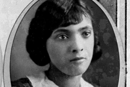 Photograph of Catherine Birkhead Trimble as a Senior at Worthington High School