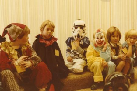 Photograph of Children at Halloween Storytime, Old Worthington Library
