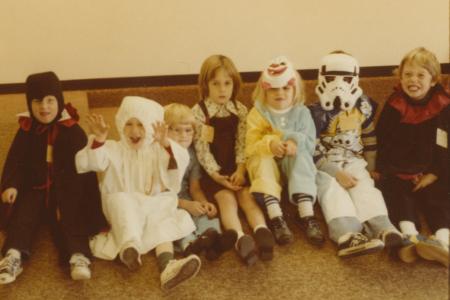 Photograph of Children at Halloween Storytime, Old Worthington Library