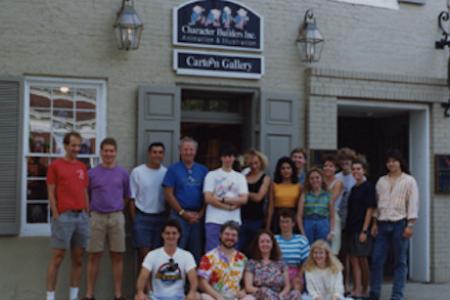 Photograph of Employees in Front of the Studio of Character Builders Inc.