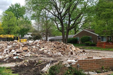 Photograph of Stafford Village, Taken from Harford Street Looking East