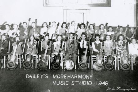 Photograph of Students in Dailey's Moreharmony Music Studio