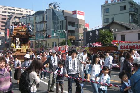 Photograph of the Kawagoe Festival in Kawagoe, Japan