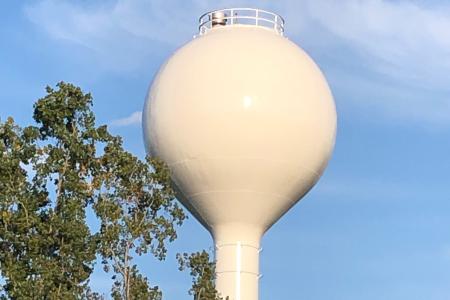 Photograph of the Worthington Hills Water Tower with Repainting Complete, 2020