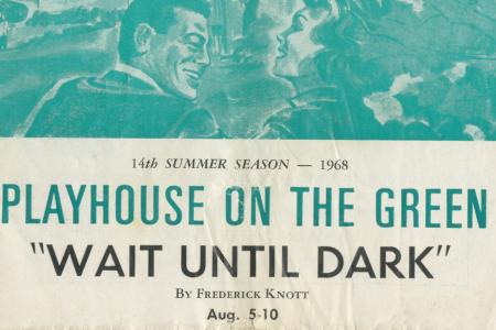 Program for Playhouse on the Green Production of "Wait Until Dark"