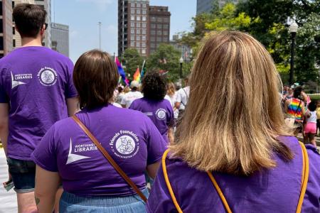 Worthington Libraries Marchers in the 2023 Stonewall Columbus Pride March