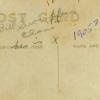 Back of postcard with handwritten "Bill Snouffer he is x [marking his spot on the other side] class 1905?"